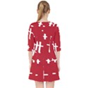 Red White Cross Pocket Dress View2