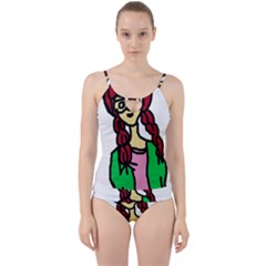 Nerdy Girl Cut Out Top Tankini Set by snowwhitegirl