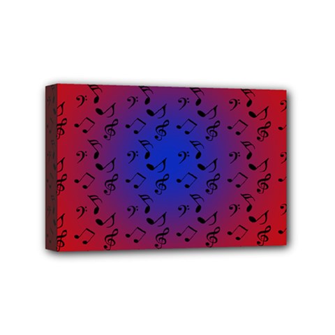 Red Music Blue Moon Mini Canvas 6  X 4  by snowwhitegirl