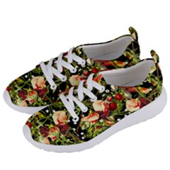 Fruit Blossom Black Women s Lightweight Sports Shoes by snowwhitegirl