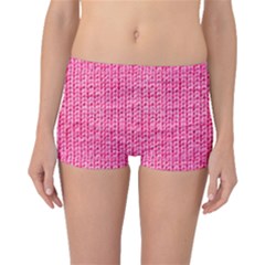 Knitted Wool Bright Pink Boyleg Bikini Bottoms by snowwhitegirl