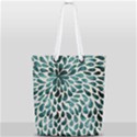 Teal Abstract Swirl Drops Full Print Rope Handle Tote (Small) View1