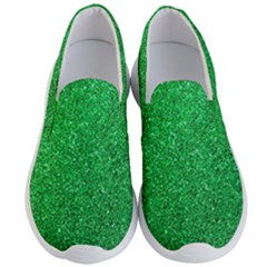 Green Glitter Men s Lightweight Slip Ons by snowwhitegirl
