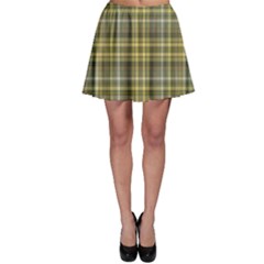 Yellow Plaid Skater Skirt by snowwhitegirl