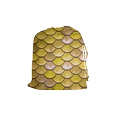 Yellow  Mermaid Scale Drawstring Pouch (medium) by snowwhitegirl