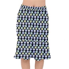 Eye Dots Black Pastel Mermaid Skirt by snowwhitegirl