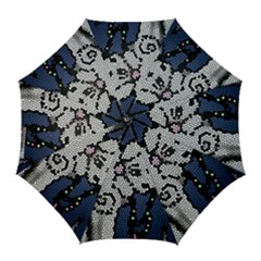 Pixie Girl Stained Glass Golf Umbrellas by snowwhitegirl