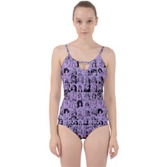 Lilac Yearbok Cut Out Top Tankini Set by snowwhitegirl