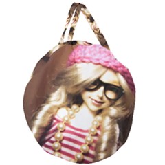 Cover Girl Giant Round Zipper Tote by snowwhitegirl