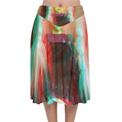Eating Lunch 3d Velvet Flared Midi Skirt by snowwhitegirl