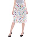 Colorful Abstract Symbols Midi Beach Skirt View1