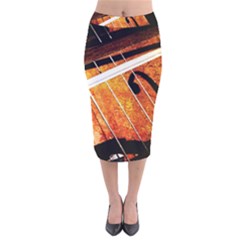 Cello Performs Classic Music Velvet Midi Pencil Skirt by FunnyCow