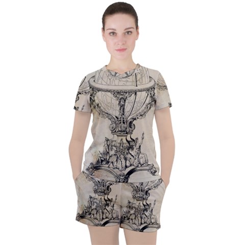 Globe 1618193 1280 Women s Tee And Shorts Set by vintage2030