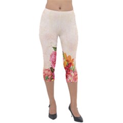 Flower 1646045 1920 Lightweight Velour Capri Leggings  by vintage2030