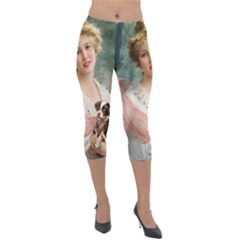 Vintage 1501585 1280 Copy Lightweight Velour Capri Leggings  by vintage2030