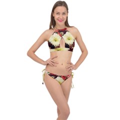 Flowers 1776585 1920 Cross Front Halter Bikini Set by vintage2030