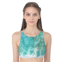 Splash Teal Tank Bikini Top by vintage2030