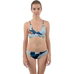 Blue Bird Wrap Around Bikini Set by vintage2030