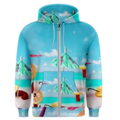 Red Chili Peppers On The Beach Men s Zipper Hoodie by FunnyCow