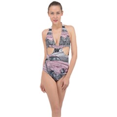 Oldtimer 166530 1920 Halter Front Plunge Swimsuit by vintage2030