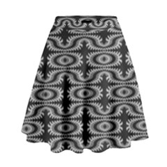 Monochrome Centipede Arabesque High Waist Skirt by linceazul