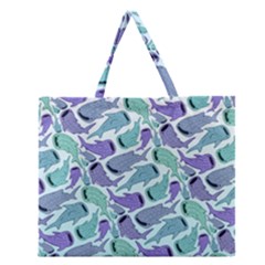 Whale Sharks Zipper Large Tote Bag by mbendigo