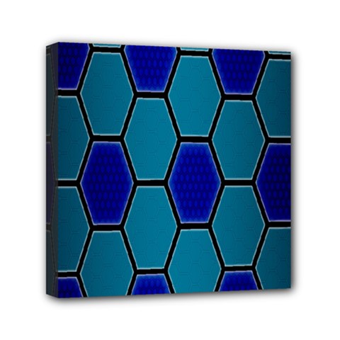 Hexagon Background Geometric Mosaic Mini Canvas 6  X 6  (stretched) by Sapixe