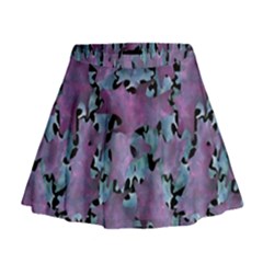 Modern Abstract Texture Pattern Mini Flare Skirt by dflcprints
