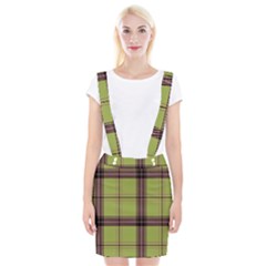 Avocado Green Plaid Braces Suspender Skirt by snowwhitegirl