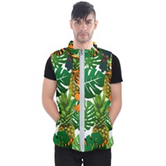Tropical Pelican Tiger Jungle Men s Puffer Vest by snowwhitegirl