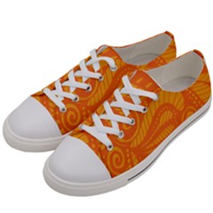 Pop Orange Women s Low Top Canvas Sneakers by ArtByAmyMinori