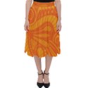Pop Orange Classic Midi Skirt View1