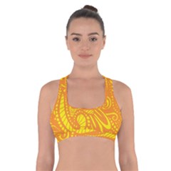 Pop Sunny Cross Back Sports Bra by ArtByAmyMinori