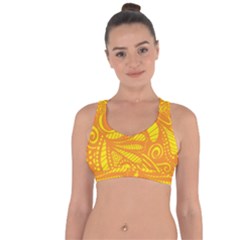 Pop Sunny Cross String Back Sports Bra by ArtByAmyMinori