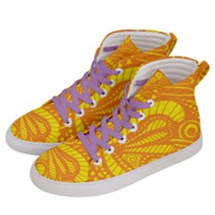 Pop Sunny Women s Hi-top Skate Sneakers by ArtByAmyMinori
