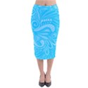 Pop Sky Velvet Midi Pencil Skirt View1