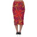 Colorful Abstract Ethnic Style Pattern Velvet Midi Pencil Skirt View2