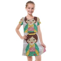 Cross Stitch Kimono Kids  Cross Web Dress by DeneWestUK