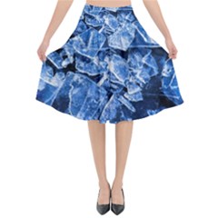 Cold Ice Flared Midi Skirt by FunnyCow