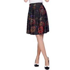 Floral Fireworks A-line Skirt by FunnyCow