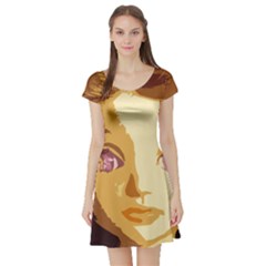 Butterfly Eyes Short Sleeve Skater Dress by snowwhitegirl
