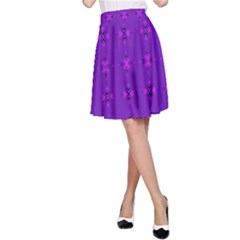 Bold Geometric Purple Circles A-line Skirt by BrightVibesDesign