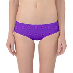 Bold Geometric Purple Circles Classic Bikini Bottoms by BrightVibesDesign