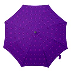 Bold Geometric Purple Circles Hook Handle Umbrellas (small) by BrightVibesDesign