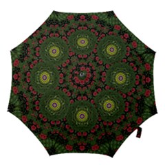 Sunshine Mandala In Rose Heaven Hook Handle Umbrellas (small) by pepitasart