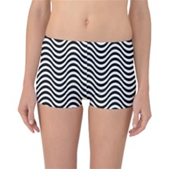 Wave Pattern Wavy Water Seamless Reversible Boyleg Bikini Bottoms by Nexatart