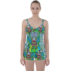 Cosmic Planet Angel Tie Front Two Piece Tankini by chellerayartisans