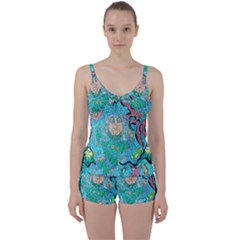 Mesmerizing Mermaid Tie Front Two Piece Tankini by chellerayartisans