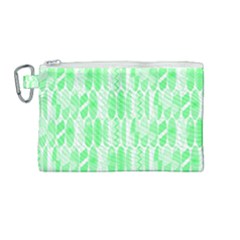 Bright Lime Green Colored Waikiki Surfboards  Canvas Cosmetic Bag (medium) by PodArtist
