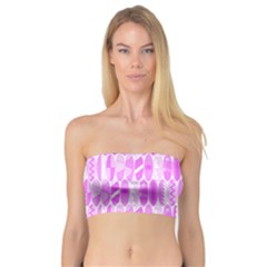 Bright Pink Colored Waikiki Surfboards  Bandeau Top by PodArtist